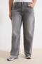 Gri Yüksek Bel Barrel Baggy %100 Pamuk Non-Stretch Büyük Beden Jeans TBBAW26CJ00043 - 3