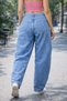 Women's Light Blue Skater Baggy High Waist Cotton Jean Trousers C615-Light-Blue - 4
