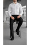 Men's Slim Fit Stretch Fabric Ankle Length Italian Cut Fabric Trousers - 4