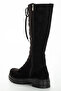 Long Boots Black Suede Boots Non-Slip Sole Warm Inner Lining in Winter - 5