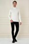 Men's Slim Fit Wool Ecru / Off-White Knitwear Sweater Tr 875 - 2