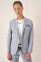 Comfort Fit Double Slit Fleto Pocket Stretchy Cotton Casual Gray Blue Jacket C 675 - 4