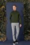 Slim Fit Ribbed Zippered Half Fisherman Wool Nefti Knitwear Sweater Tr 861 - 4