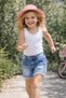 Girl's Denim Ripped Jeans Shorts, Laziz Blue Color - 6
