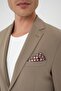 Comfort Fit Mono Collar Pocket Pocket Flexible Cotton Beige Jacket C 707 - 7