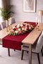 Velvet Textured Burgundy Color Island Series Runner 40 X 140 cm - 3