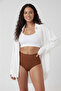 Mabet Waist Area Effective Lightly Lifting Seamless Seamless Slip Panties Coffee Color - 4