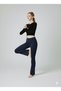 Women's Navy Blue High Waist Shaping / Sculpting Double Pocket Flared Leggings - 3