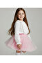 Silver Floral Printed Tulle Skirt - 2