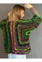 Hand Knitted Ombre Women's Cardigan Standard Size - 3