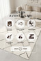 Digital Printing Washable Non-Slip Base Beige Living Room Carpet Kitchen Carpet Runner - 3