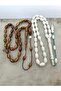 Signed Kuka and Camel Bone Barley Cut Prayer Beads Two-In-One Natural Set.
