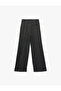 Wide Leg High Waist Palazzo Pants with Pockets and Pleat Detail - 4