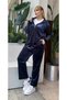 Women's Plus Size Velvet Tracksuit Set 24606