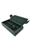Leather 12-Piece Watch Case with Side Snaps (Green)