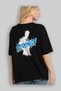 Gym, Sports, Fitness 7 Back Printed Black Oversize T-Shirt Men's Women's Cotton Crew Neck T-Shirt - 4