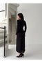 Premium Cowl Neck Pleated Dress with Shoulder Detail - 6