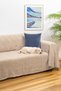 Premium Seat Cover 175X350 Xlarge Grammage Jacquard Chenille Beige |   Sofa Cover |   Non-Slip