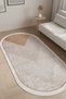 Machine Washable Non-Slip Sole Stain Resistant Oval Living Room Rug Kitchen Rug and Runner Rug