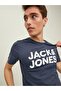 Jack Jones Corp Logo Tee Ss O-neck Noos Men's Blue T-shirt12151955-07 - 6