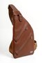 Tan Genuine Leather Shoulder Strap Zipper Compartment Bag Bodybag - 2