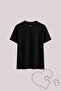 Puzzle Heart Printed Couple T-Shirt Set Loose Fit Oversized Cotton Couple Tshirt - 3