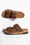 Men's Leather (Synthetic) Orthopedic Double-Soled Adjustable Sole Stitched Stylish Home and Outdoor Slippers (Narrow Fit.) - 3