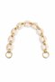 Oval Acrylic Bag Handle / Bag Front Ornament with Gold Color Accessories – 45 cm - Compatible with Knitted and Leather Bags