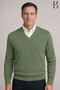 Winter V-Neck Thin Wool Khaki Dad Sweater