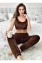 Women's Plush Singlet and Tracksuit Set - 3