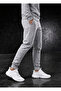 Men's Gray Thick Fabric Jogger Sweatpants Narrow Leg Slim Fit - 5