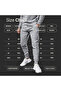 Men's Gray Thick Fabric Jogger Sweatpants Narrow Leg Slim Fit - 6