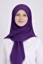 Purple Flared Cotton Writing, Flat Flared Scarf, Cotton Flared Scarf Purple Color