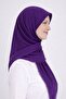 Purple Flared Cotton Writing, Flat Flared Scarf, Cotton Flared Scarf Purple Color - 2
