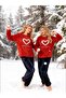 Red Navy Blue Heart Cane Candy Weloft Plush Soft Women's Pajama Set
