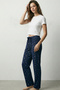 100% Cotton Patterned Women's Pajama Bottoms Interlock Fabric Comfortable Fit Indigo Pocketless Ribbon Star Print - 5