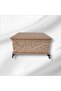 خشب - خام MDF - مجوهرات منقوشة - مكياج - إكسسوارات - متعددة الأغراض - صندوق ديكور مربع بأرجل - 7