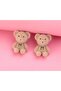 Plush Teddy Bear Figure Earrings_Cute Teddy Bear Design/Lightweight & Daily Use - 2