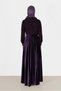 Shiny Velvet Dress with Lapel Neck 40239 - 3