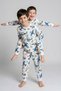Time to Fly White Patterned Children's Pajama Set - 2