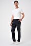 Comfort Fit Elastic Waist Navy Blue Jogger Pants P 1184 - 2