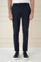 Comfort Fit Elastic Waist Flexible Casual Navy Blue Trousers P 1173