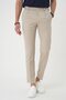 Comfort Fit Double Pleated Textured Flexible Cotton Beige Trousers P 1158 - 3