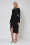 Asymmetric zipper detailed midi dress 2944 - 3