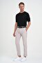Slim Fit Flexible Straight Dark Mink Cotton Trousers with Side Pockets P 1197 - 2