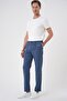 Comfort Fit Elastic Waist Pleated Indigo Jogger Pants P 1182 - 2