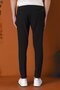 Comfort Fit Seersucker Fabric Pleated Cotton Casual Black Trousers P 1148 - 6