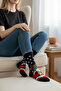 Unisex Christmas Socks Colorful Patterned Gift New Year Men Women Long Socks Single - 2
