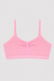 Pink Girl's Basic Seamless Crop Top