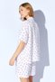White Collar Shirt and Pocket Detailed Shorts Muslin Heart Pattern Washable Shorts Set I Mks181373 - 4